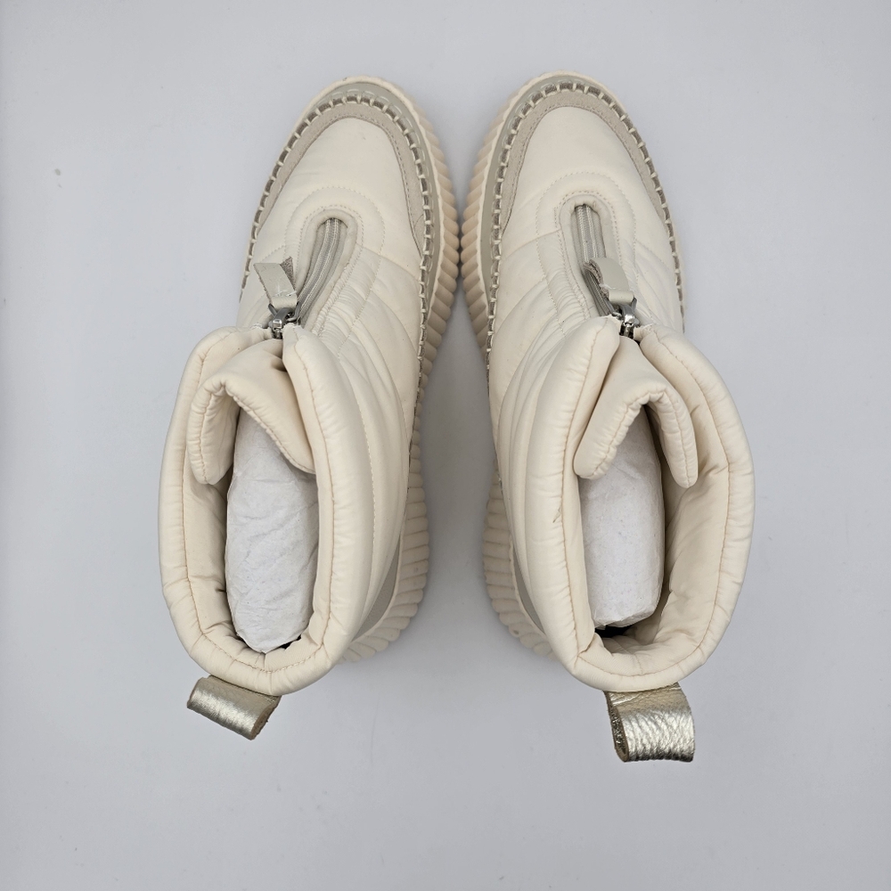 NWOT Dolce Vita Devlin Platform Zip-Up Sneakers, Ivory Nylon, Women's 8.5 - Picture 10 of 14